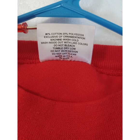 VINTAGE GENUS USA CLASSICS RED MICKEY MOUSE SWEATSHIRT SIZE MED. - Picture 5 of 7